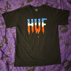 HUF Black Tee Sz XL